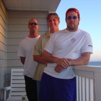 JB, Chris and me checking out our view at the Pismo Beach Inn