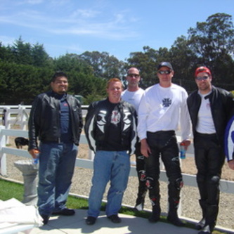 The boys and I taking a break on our ride up to Pismo Beach