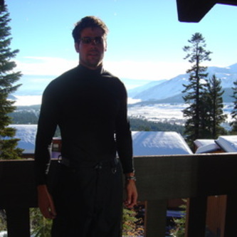 Checking out the view from my cabin at Mammoth